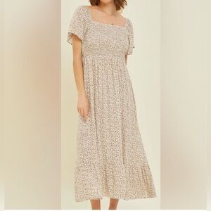 HEYSON Chic Floral Print Midi Dress